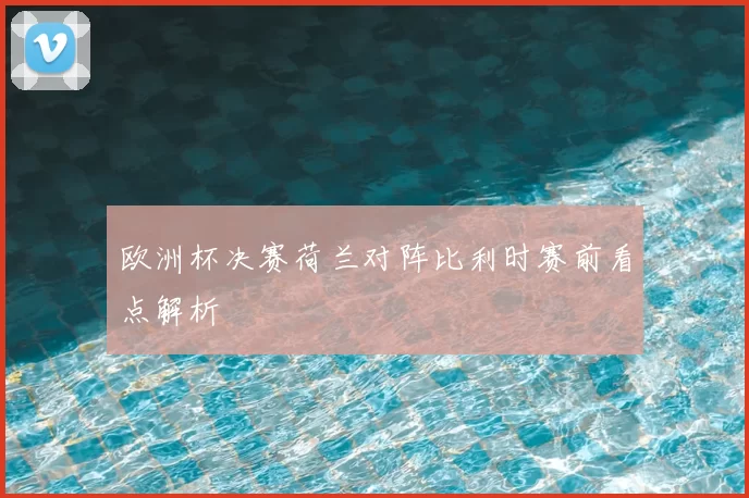 欧洲杯决赛荷兰对阵比利时赛前看点解析
