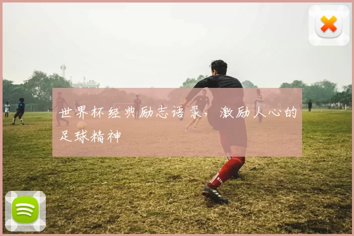 世界杯经典励志语录，激励人心的足球精神
